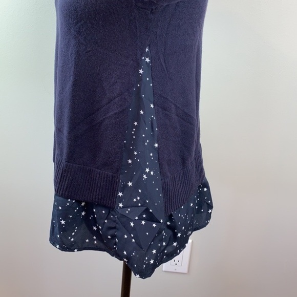 Broome Street Kate Spade Night Sky Mixed-Media Sweater NWOT - Picture 7 of 9